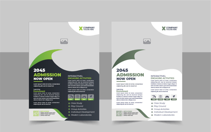 Modern School Admissions Flyer Design Template Corporate Identity
