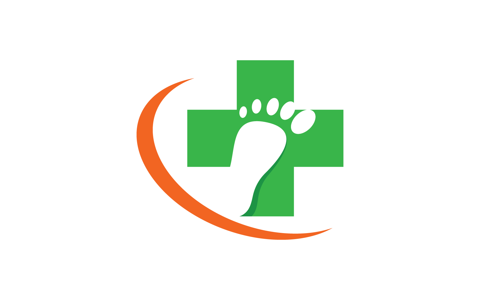 Pie logo icono vector diseño plano