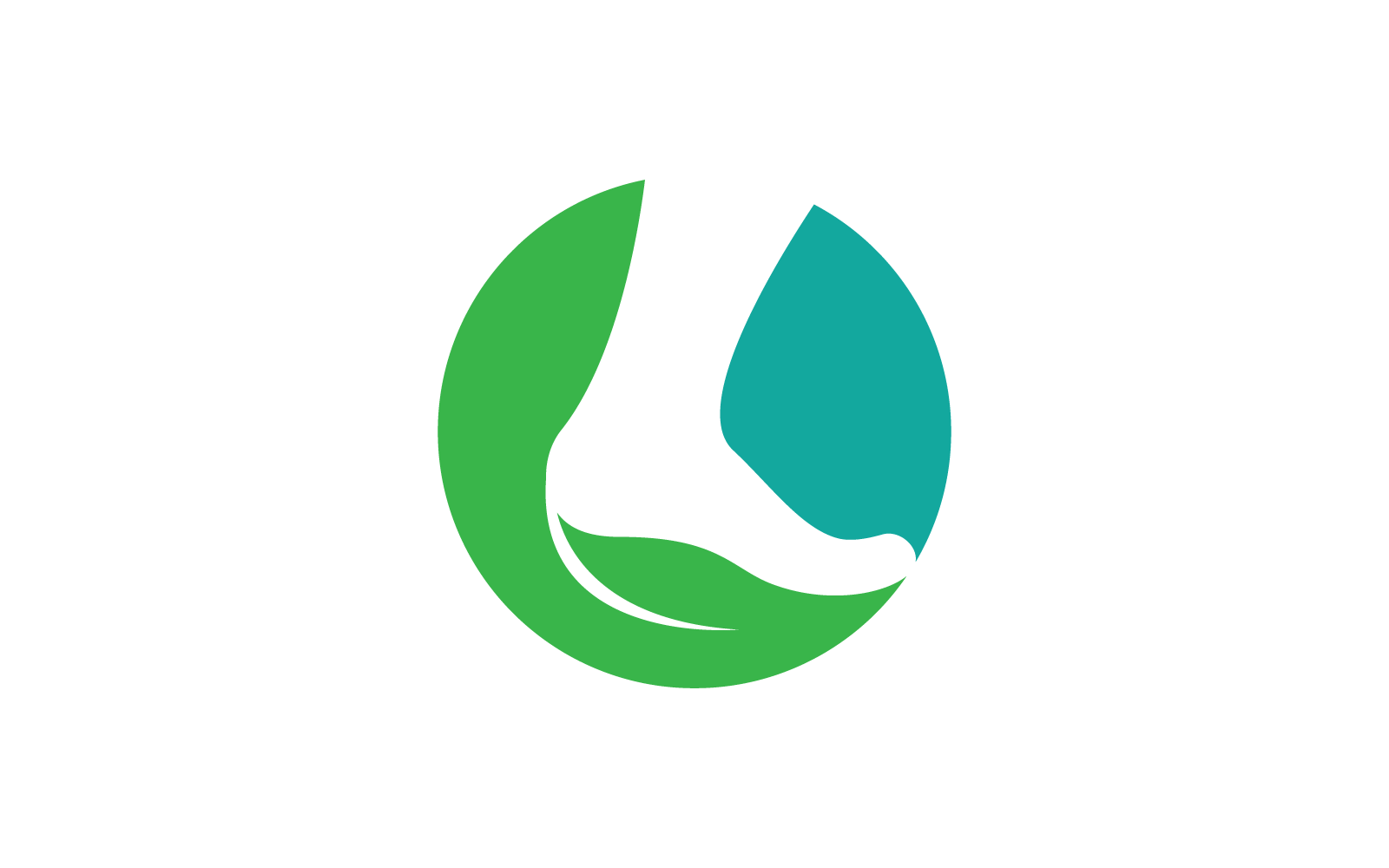 Pie logo vector diseño plano