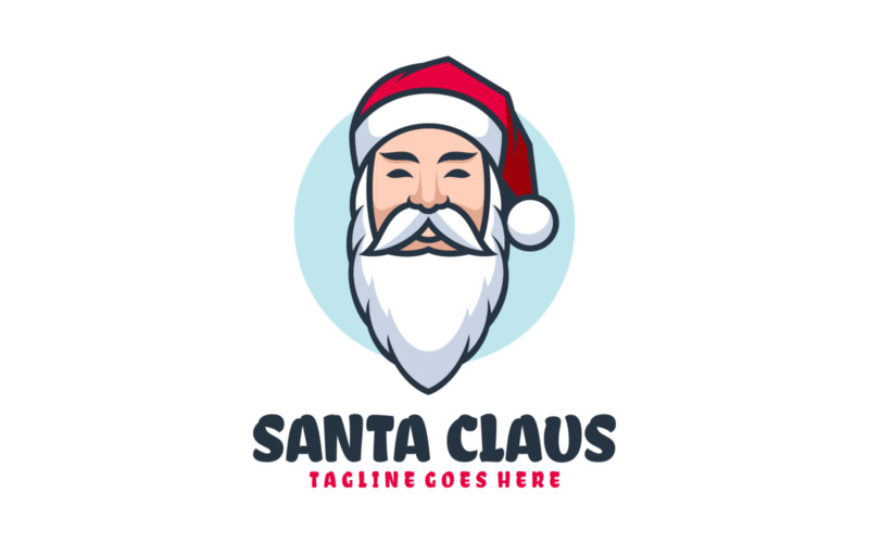 Santa Claus Mascot Cartoon Logo 2 Logo Template