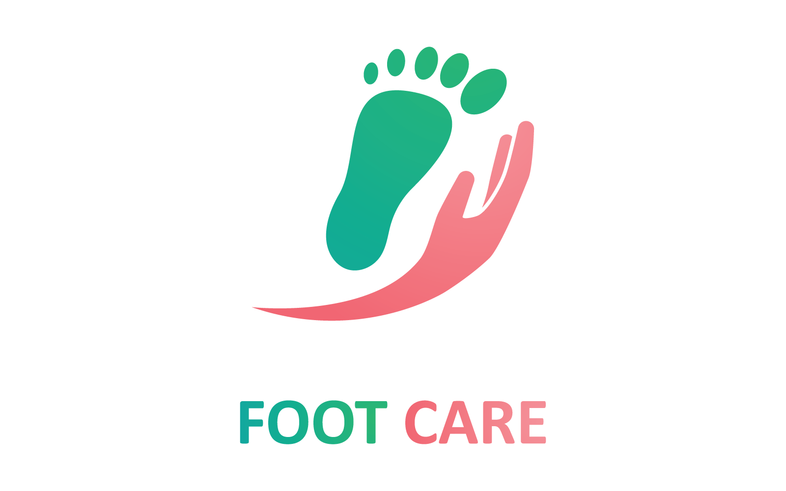 Soins des pieds illustration logo icône design plat
