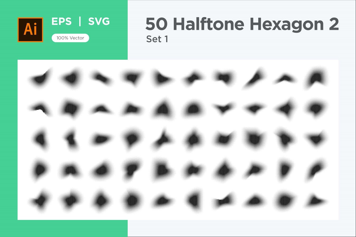 Kit Graphique #345622 Hexagon Halftone Divers Modles Web - Logo template Preview