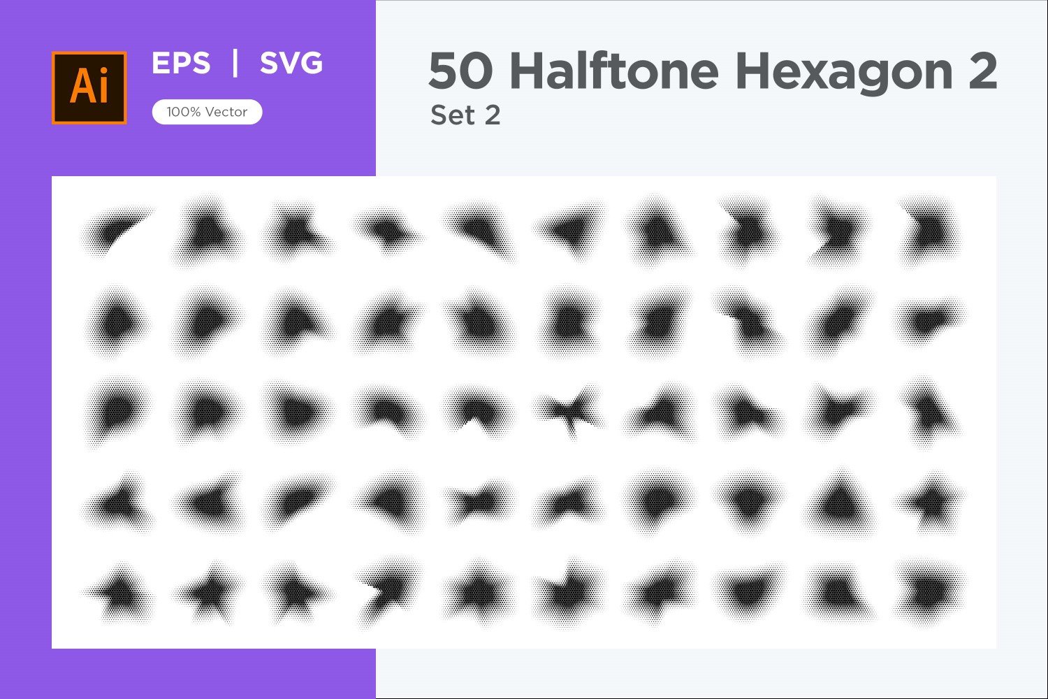 Kit Graphique #345623 Hexagone Halftone Divers Modles Web - Logo template Preview