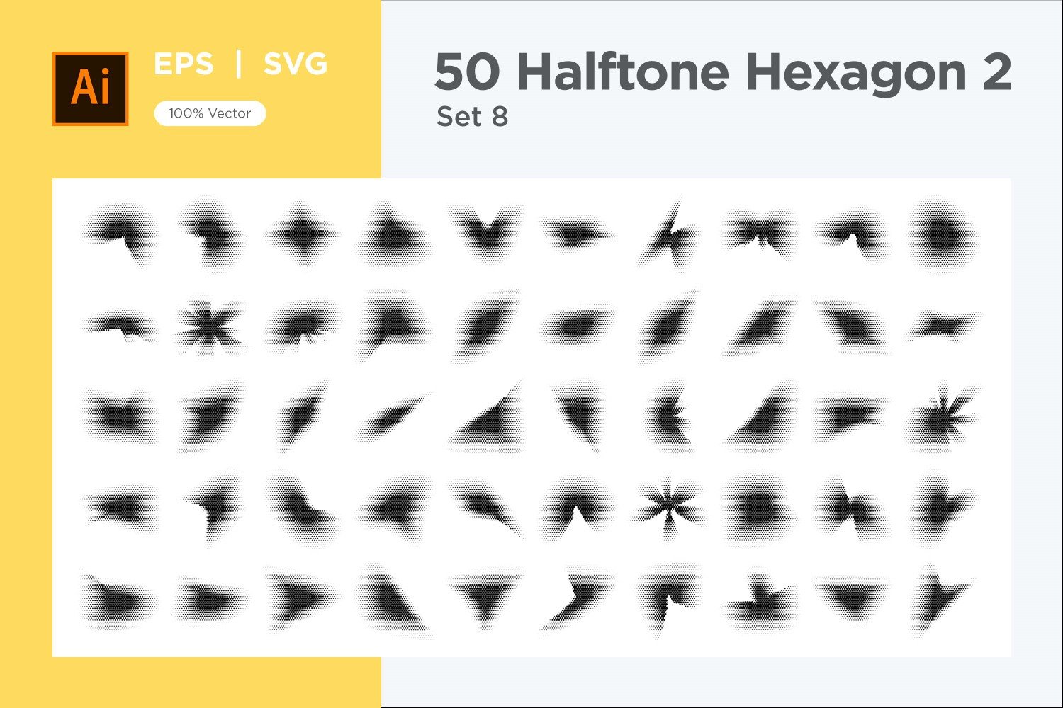 Kit Graphique #345629 Hexagone Halftone Divers Modles Web - Logo template Preview