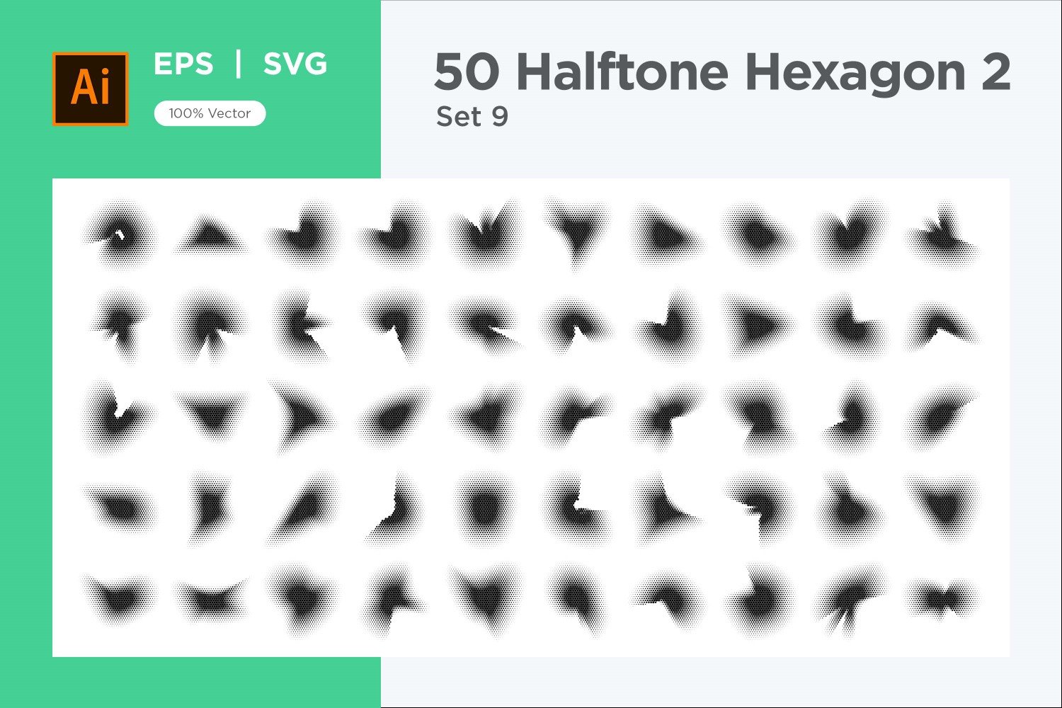 Kit Graphique #345630 Hexagone Halftone Divers Modles Web - Logo template Preview