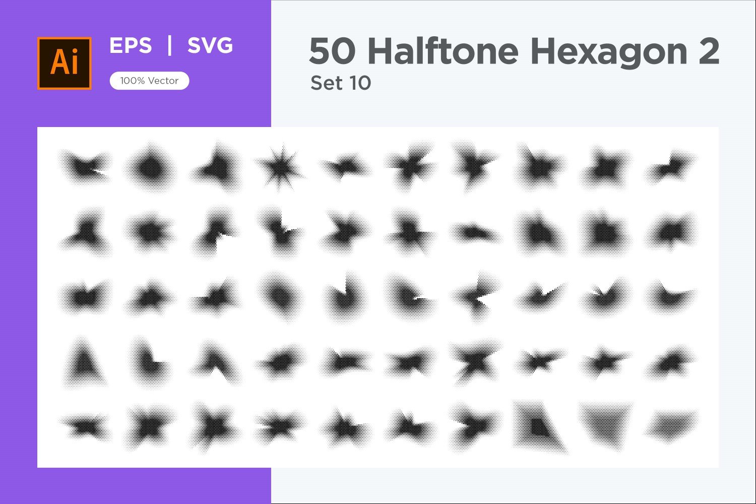 Kit Graphique #345631 Hexagone Halftone Divers Modles Web - Logo template Preview