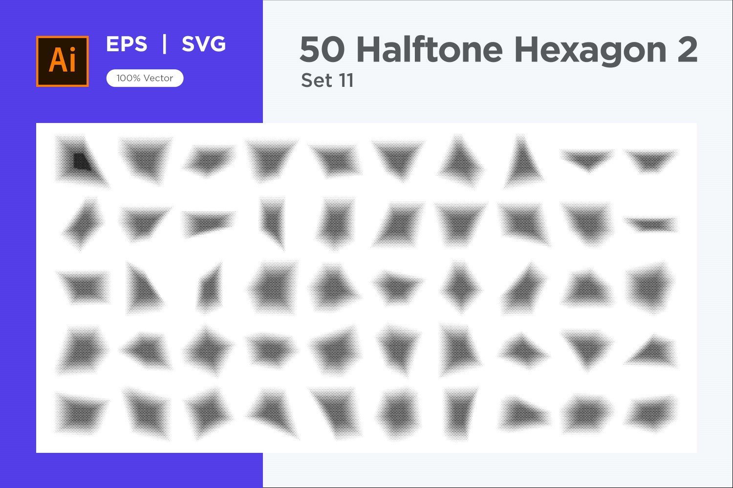 Kit Graphique #345632 Hexagone Halftone Divers Modles Web - Logo template Preview