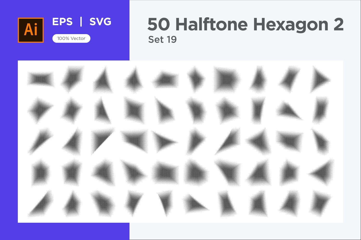 Kit Graphique #345640 Hexagone Halftone Divers Modles Web - Logo template Preview