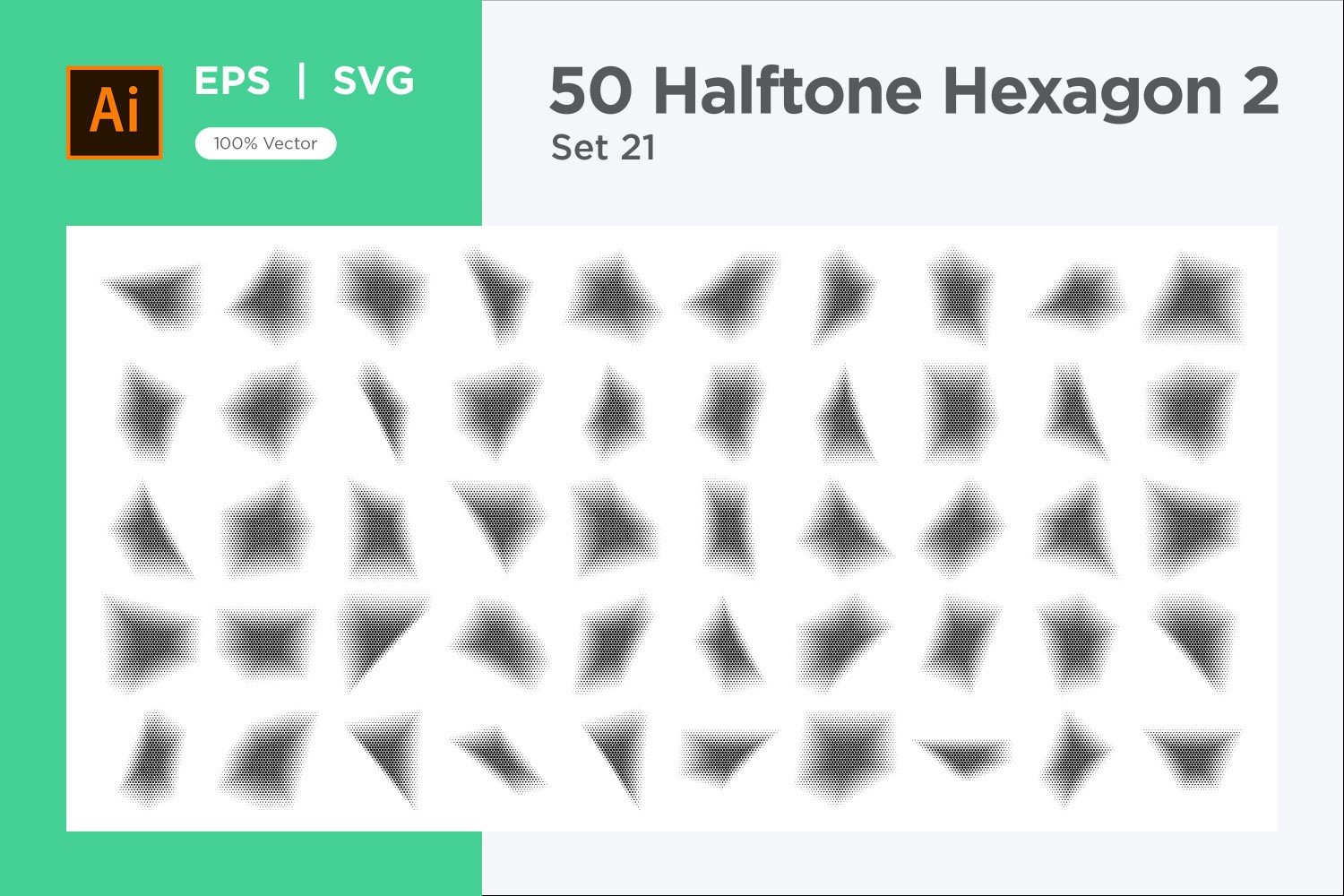 Kit Graphique #345642 Hexagone Halftone Divers Modles Web - Logo template Preview