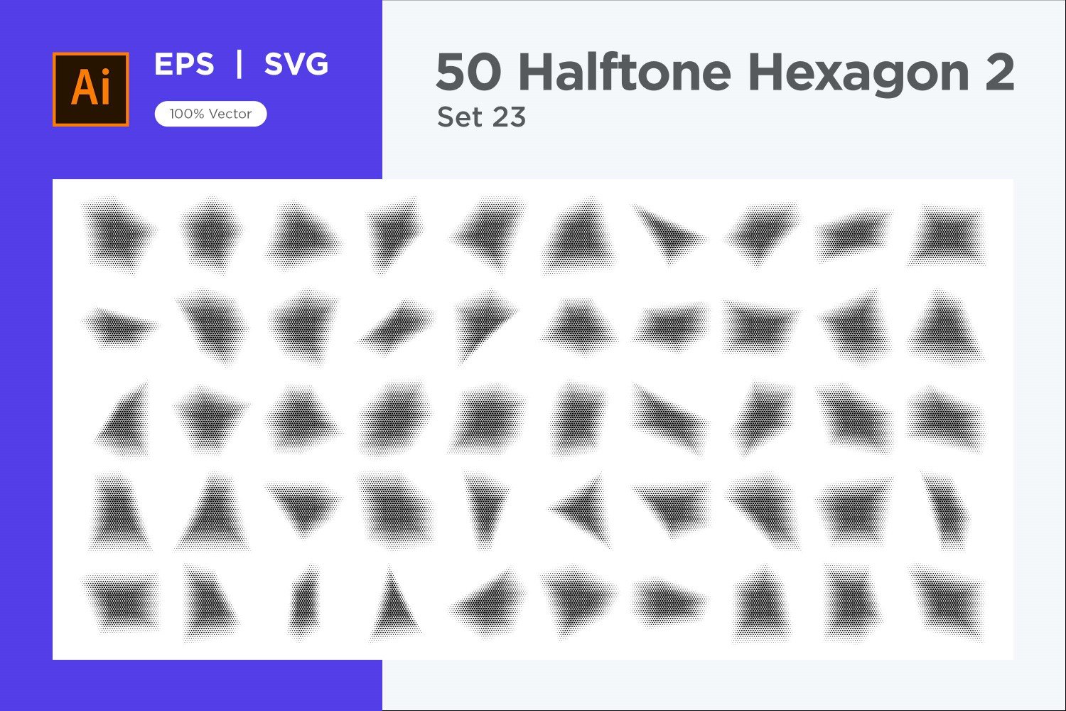 Kit Graphique #345644 Hexagone Halftone Divers Modles Web - Logo template Preview