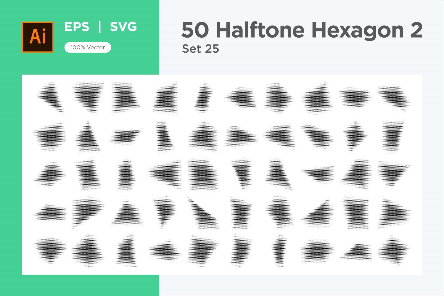 Kit Graphique #345646 Hexagone Halftone Divers Modles Web - Logo template Preview