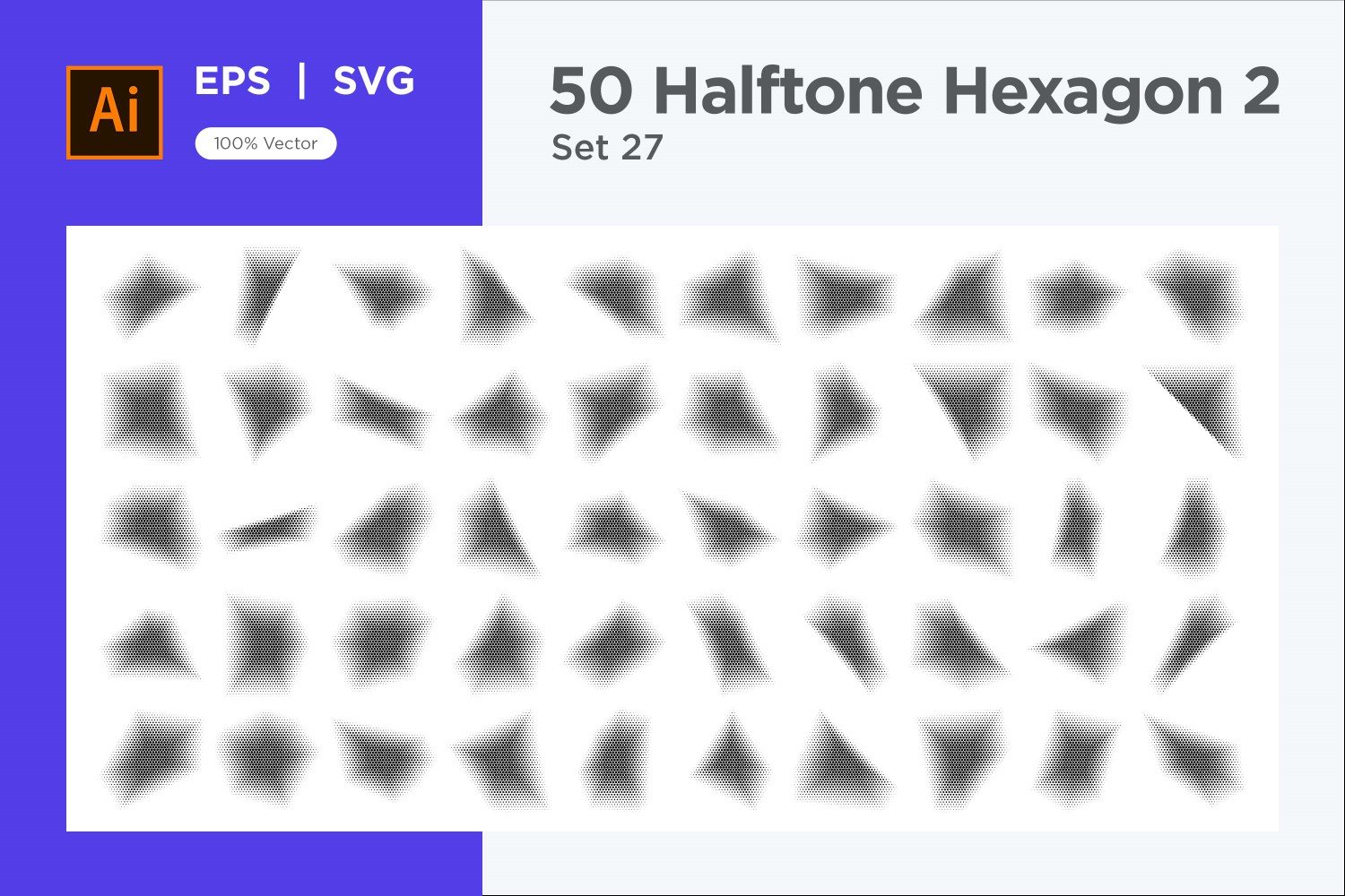Kit Graphique #345648 Hexagone Halftone Divers Modles Web - Logo template Preview