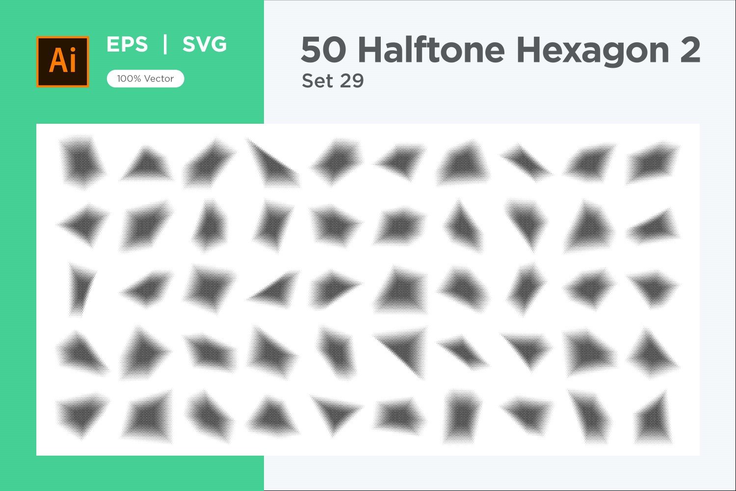 Kit Graphique #345650 Hexagone Halftone Divers Modles Web - Logo template Preview