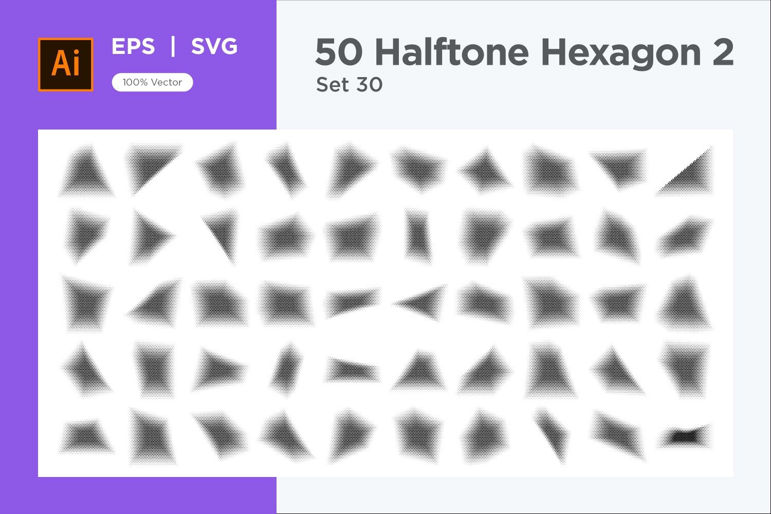 Kit Graphique #345651 Hexagone Halftone Divers Modles Web - Logo template Preview