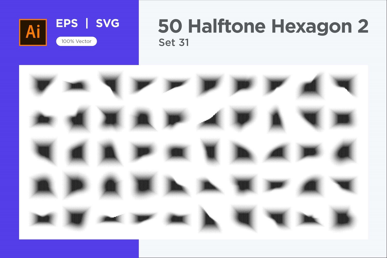 Kit Graphique #345652 Hexagone Halftone Divers Modles Web - Logo template Preview