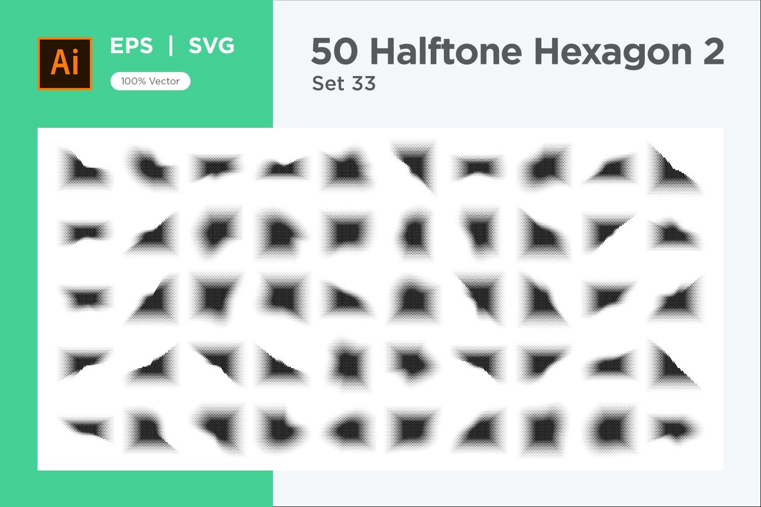 Kit Graphique #345654 Hexagone Halftone Divers Modles Web - Logo template Preview