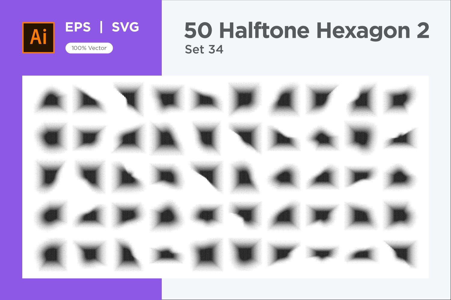 Kit Graphique #345655 Hexagone Halftone Divers Modles Web - Logo template Preview
