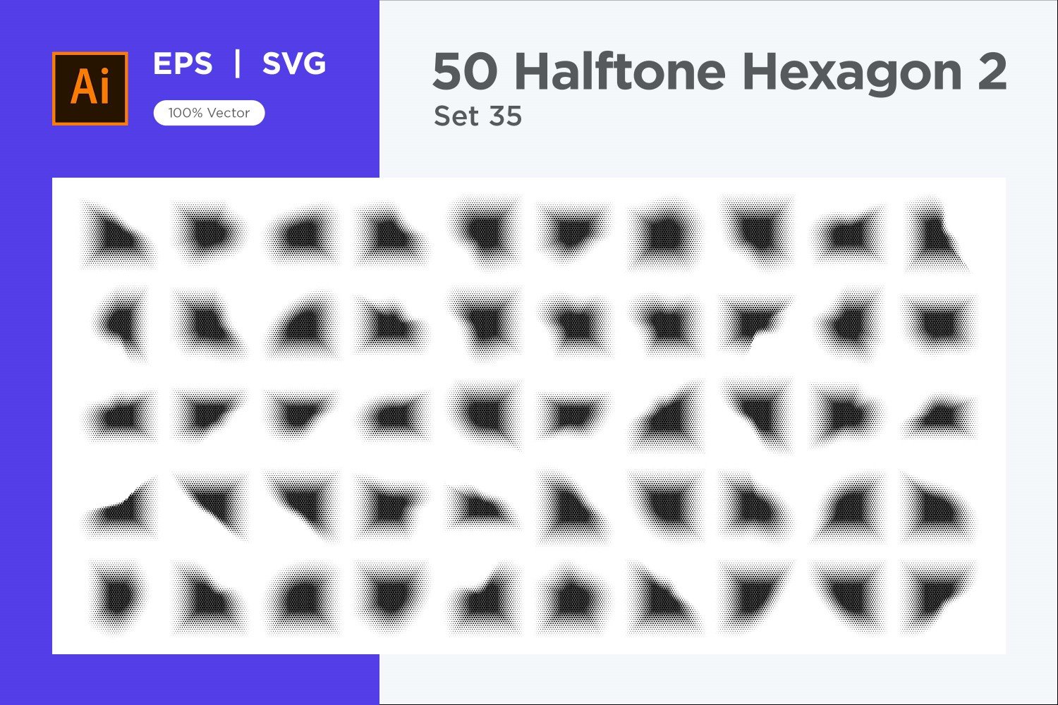 Kit Graphique #345656 Hexagone Halftone Divers Modles Web - Logo template Preview