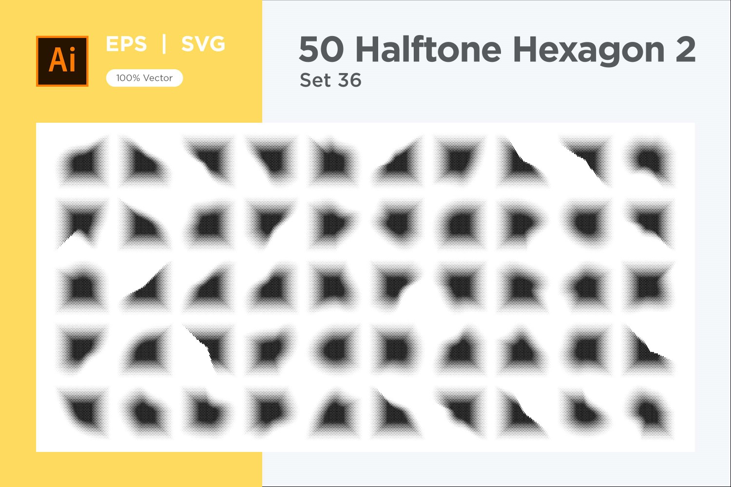 Kit Graphique #345657 Hexagone Halftone Divers Modles Web - Logo template Preview