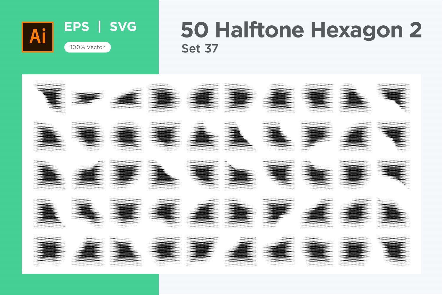 Kit Graphique #345659 Hexagone Halftone Divers Modles Web - Logo template Preview