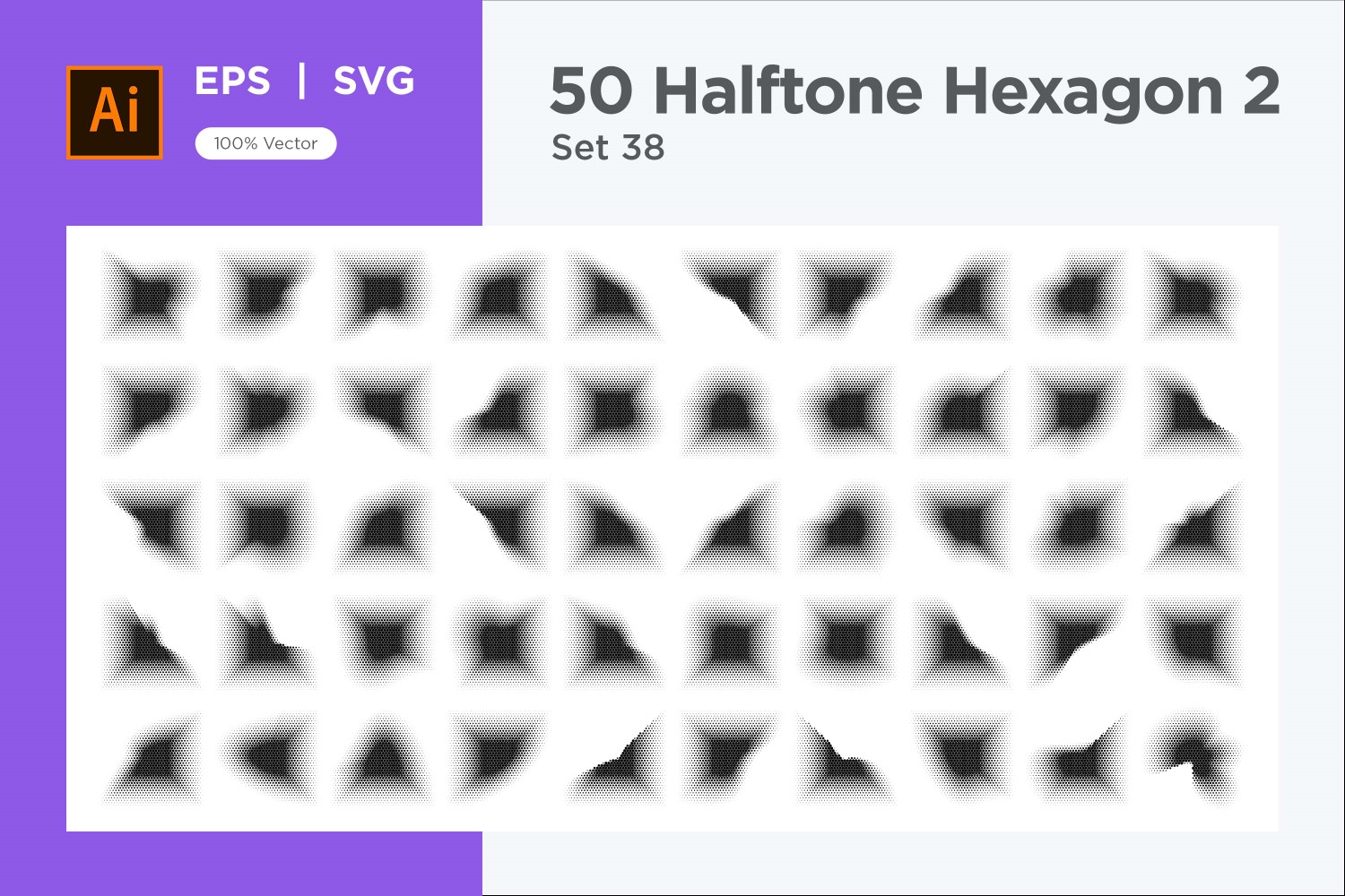 Kit Graphique #345660 Hexagone Halftone Divers Modles Web - Logo template Preview