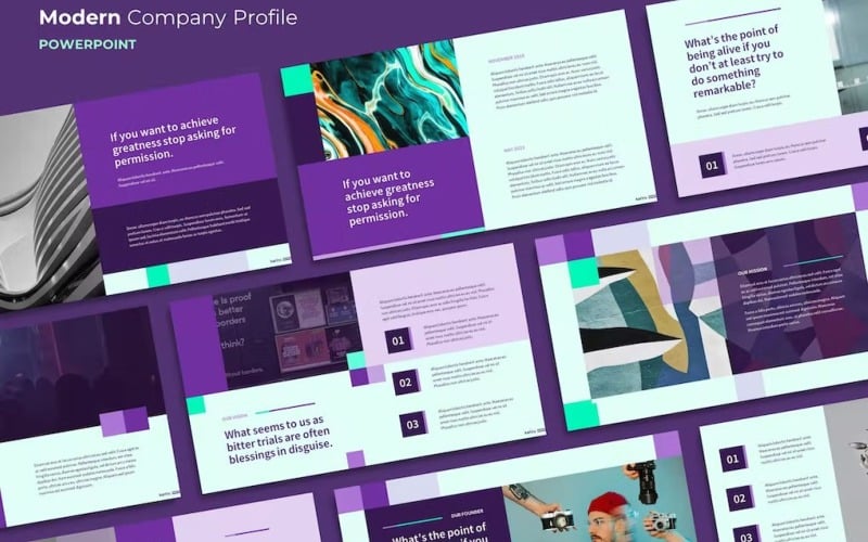 Kariru - Modern Company Profile Powerpoint PowerPoint Template