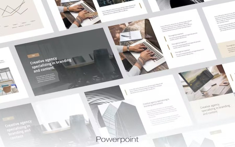 Kier - Creative Agency Powerpoint Template PowerPoint Template