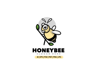 Honeybee logo design mascot funny