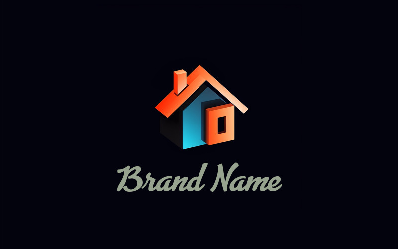 3D Builder Logo | Home Logo Design Logo Template