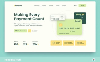 EasyPay - Payment Hero Section Figma Template
