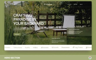 Gardenia - Landscape Design Service Hero Section Figma Template