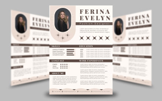 Resume and CV Flyer Template 1