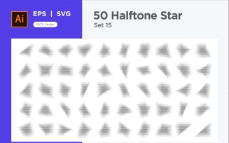 Stars shape halftone background 50-15