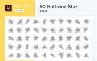 Stars shape halftone background 50-16