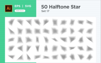 Stars shape halftone background 50-17