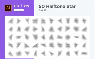 Stars shape halftone background 50-18