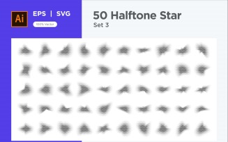 Stars shape halftone background 50-3