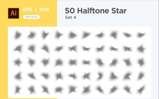 Stars shape halftone background 50-4