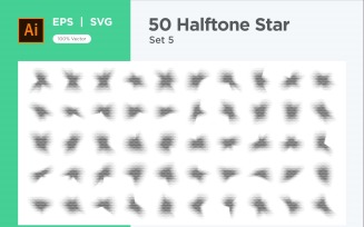 Stars shape halftone background 50-5