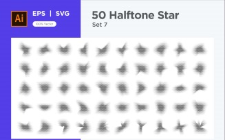 Stars shape halftone background 50-7