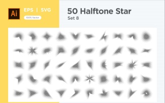 Stars shape halftone background 50-8