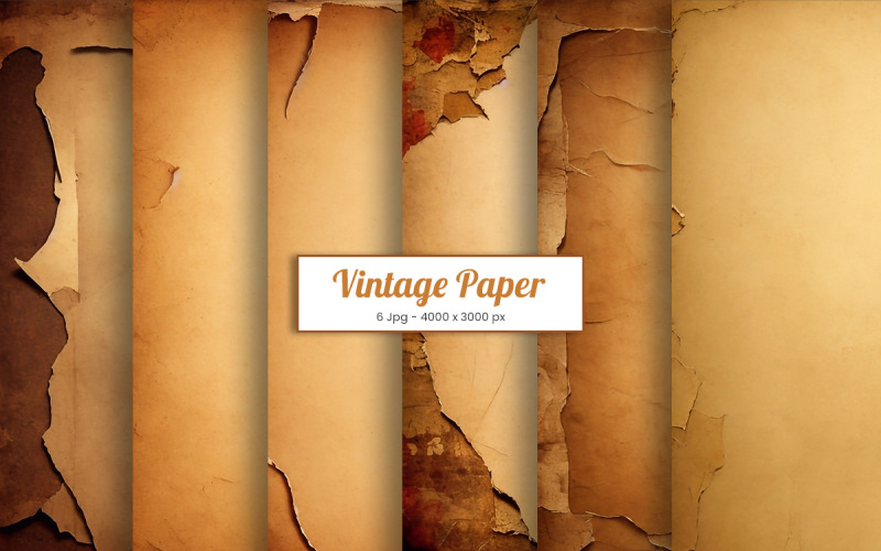 Vintage Torn Paper Textures Digital Paper, Old brown Paper Texture background Background