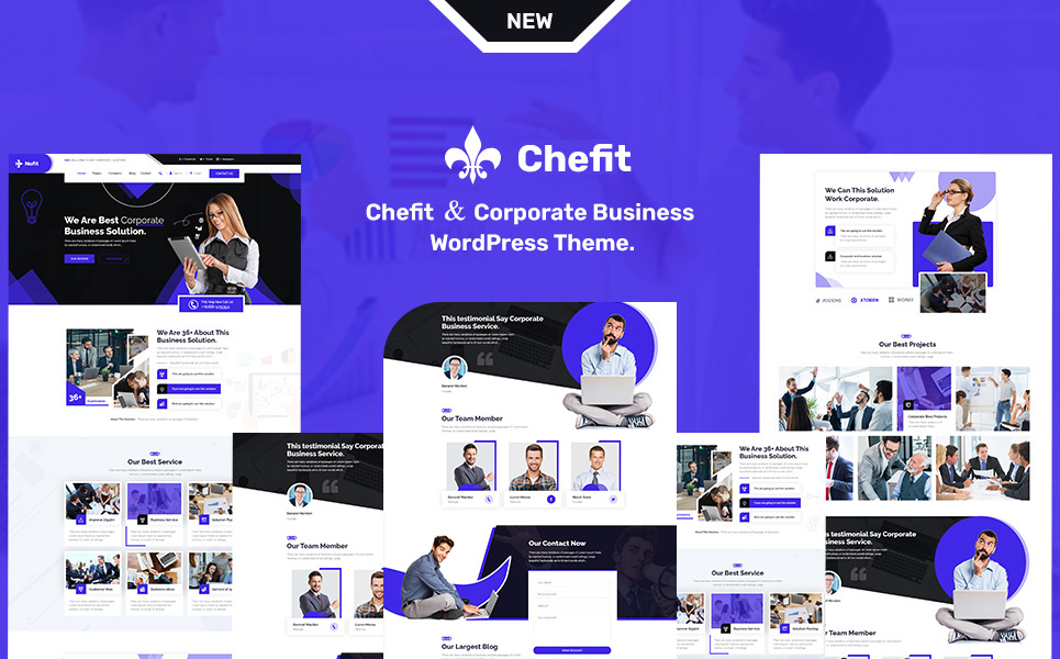 chifit and Corporate Business Responsive WordPress  Themes 345973