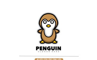 Cute penguin cartoon mascot design