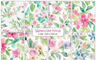 Natural background with colorful painted flowers