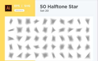 Stars shape halftone background 50-20