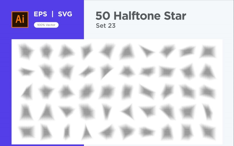 Stars shape halftone background 50-23 Vector Graphic