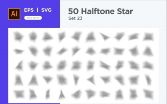 Stars shape halftone background 50-23