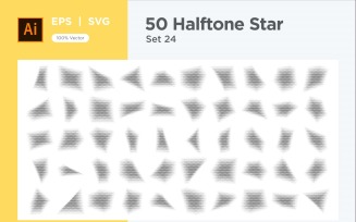 Stars shape halftone background 50-24