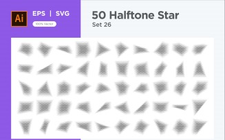 Stars shape halftone background 50-26